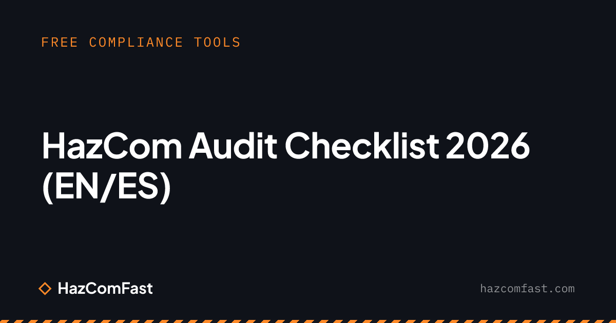 HazCom Audit Checklist 2026 (EN/ES) | HazComFast